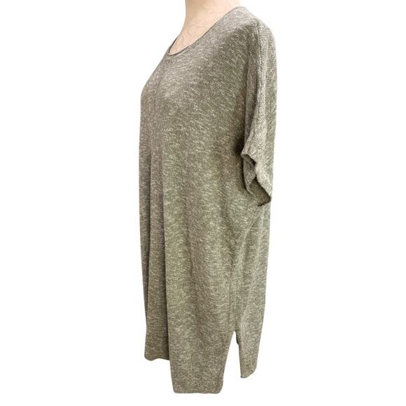 Size Large J.Jill Pure Jill Womens Gray Green Sweater Tunic Dress - Picture 4 of 8